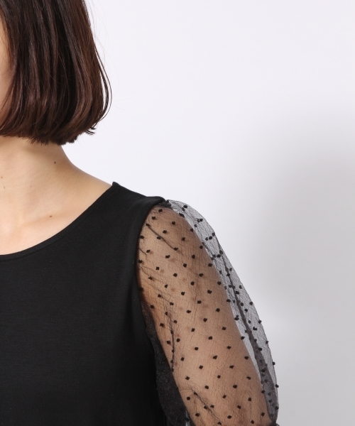 LOWRYS FARM（ローリーズファーム）の「ソデオーガンジープルオーバー  794780（Tシャツ/カットソー・レディース・ホワイト/ブラック/ブラウン・MEDIUM/LARGE）」の10枚目の写真