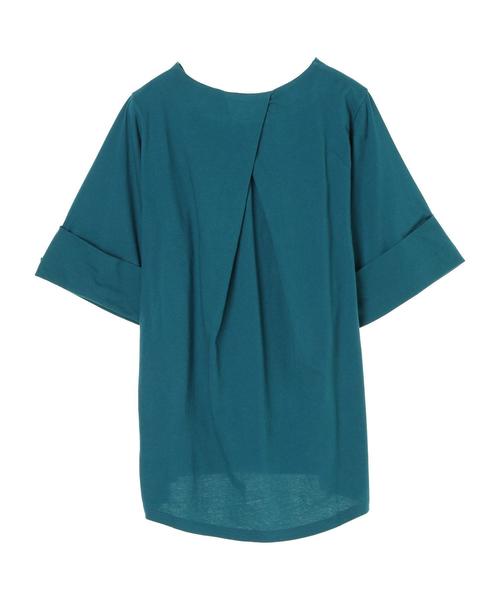 AMERICAN HOLIC（アメリカンホリック）の「・ワイドロールアップ5分袖チュニック（Tシャツ/カットソー・レディース・オフホワイト/ブルーグリーン/グレー系その他2・FREE）」の13枚目の写真