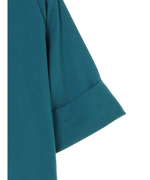 AMERICAN HOLIC（アメリカンホリック）の「・ワイドロールアップ5分袖チュニック（Tシャツ/カットソー・レディース・オフホワイト/ブルーグリーン/グレー系その他2・FREE）」の15枚目の写真