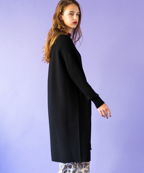 UNITED TOKYO（ユナイテッドトウキョウ）の「ホールガーメントロングカーデ（ニット/セーター・レディース・ブラック/ベージュ/パープル・1）」の22枚目の写真