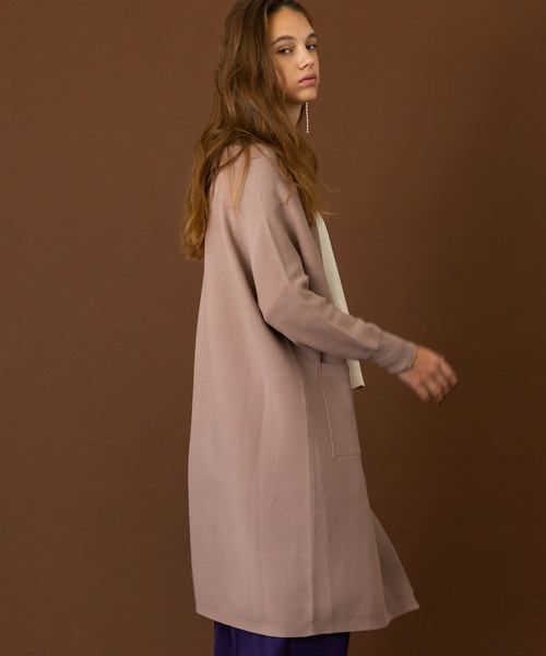 UNITED TOKYO（ユナイテッドトウキョウ）の「ホールガーメントロングカーデ（ニット/セーター・レディース・ブラック/ベージュ/パープル・1）」の19枚目の写真