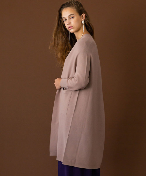 UNITED TOKYO（ユナイテッドトウキョウ）の「ホールガーメントロングカーデ（ニット/セーター・レディース・ブラック/ベージュ/パープル・1）」の18枚目の写真