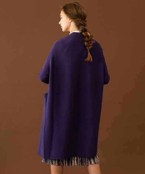 UNITED TOKYO（ユナイテッドトウキョウ）の「ホールガーメントロングカーデ（ニット/セーター・レディース・ブラック/ベージュ/パープル・1）」の13枚目の写真