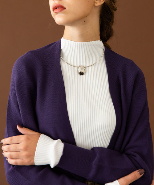 UNITED TOKYO（ユナイテッドトウキョウ）の「ホールガーメントロングカーデ（ニット/セーター・レディース・ブラック/ベージュ/パープル・1）」の11枚目の写真