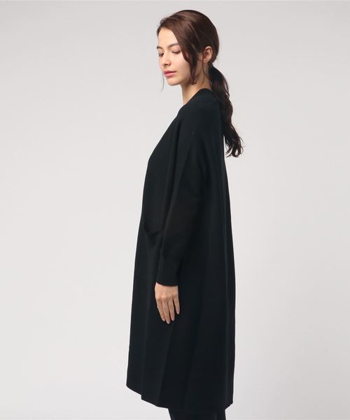 UNITED TOKYO（ユナイテッドトウキョウ）の「ホールガーメントロングカーデ（ニット/セーター・レディース・ブラック/ベージュ/パープル・1）」の4枚目の写真