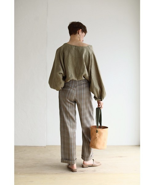 TODAYFUL（トゥデイフル）の「センタープレスチェックトラウザー