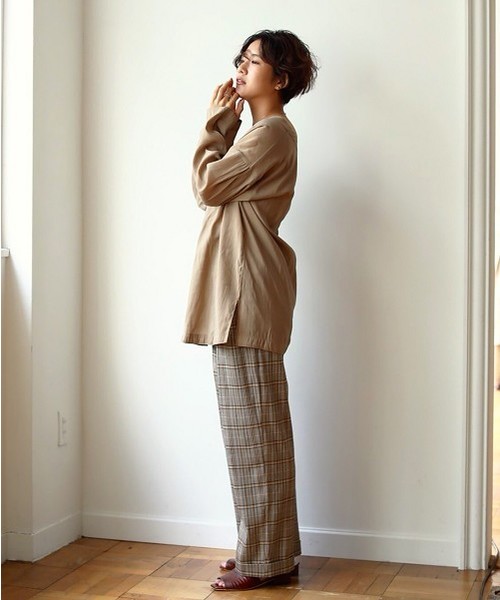 TODAYFUL（トゥデイフル）の「チェックトラウザース（その他パンツ・レディース・ベージュ・36inch/38inch）」の6枚目の写真