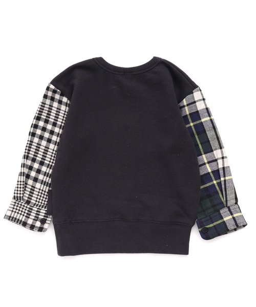 BREEZE（ブリーズ）の「袖切替トレーナー（スウェット・キッズ・チャコール/アイボリー・80/90/100/110/120/130/140）」の6枚目の写真