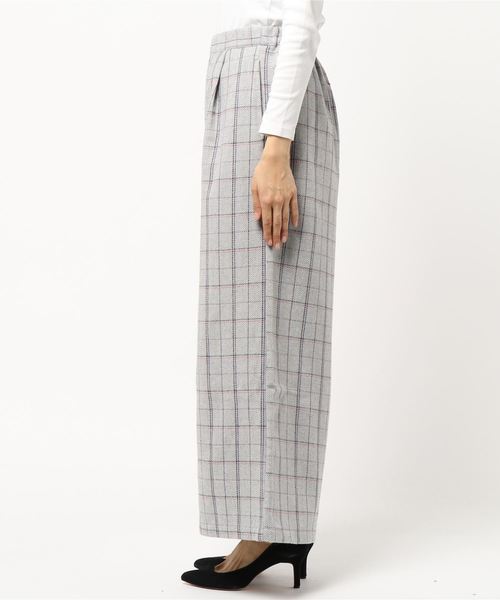 KOBE LETTUCE（コウベレタス）の「チェック柄ヘリンボーンワイドパンツ＊レディース/ボトムス[M2354]神戸レタス（その他パンツ・レディース・ブラック/ベージュ/グレー・FREE）」の5枚目の写真