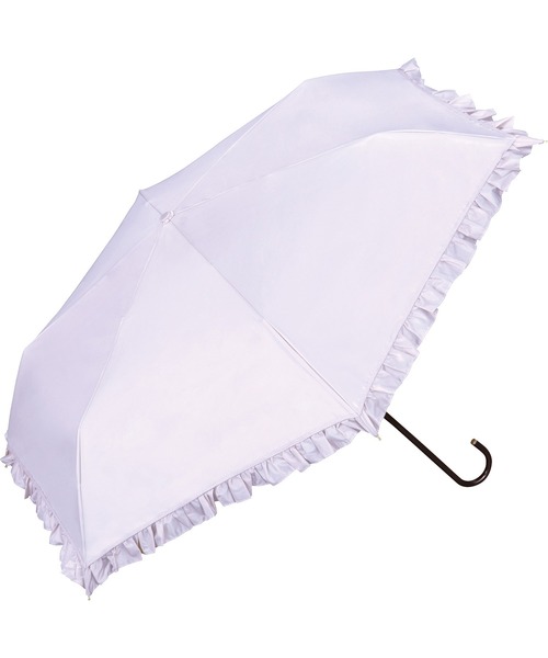 Wpc.(ダブリュピーシー)の「★完全遮光 クラシックフリル ミニ 晴雨兼用 日傘 折りたたみ Wpc.(折りたたみ傘・レディース・ブラック/ベージュ/ネイビー/ラベンダー/ブラウン/ミント・FREE)」の6枚目の写真