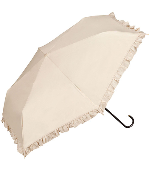 ☆完全遮光 クラシックフリル ミニ 晴雨兼用 日傘 折りたたみ Wpc