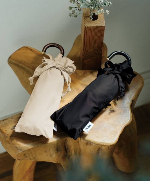 Wpc.(ダブリュピーシー)の「★完全遮光 クラシックフリル ミニ 晴雨兼用 日傘 折りたたみ Wpc.(折りたたみ傘・レディース・ブラック/ベージュ/ネイビー/ラベンダー/ブラウン/ミント・FREE)」の13枚目の写真