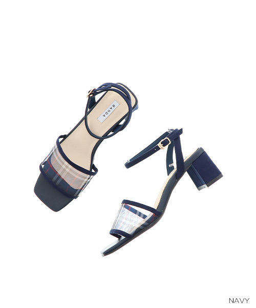 RANDA(ランダ)の「シースルースクエアトゥサンダル(サンダル・レディース・ブラック/ベージュ/ネイビー・LL/S/M/L)」の9枚目の写真