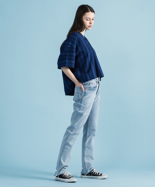 新品リーバイス23/30日本製レディースS メイドアンドクラブティッド セール】LEVI'S(R) MADE & CRAFTED(R) 501(R) FOR WOMEN BLUE