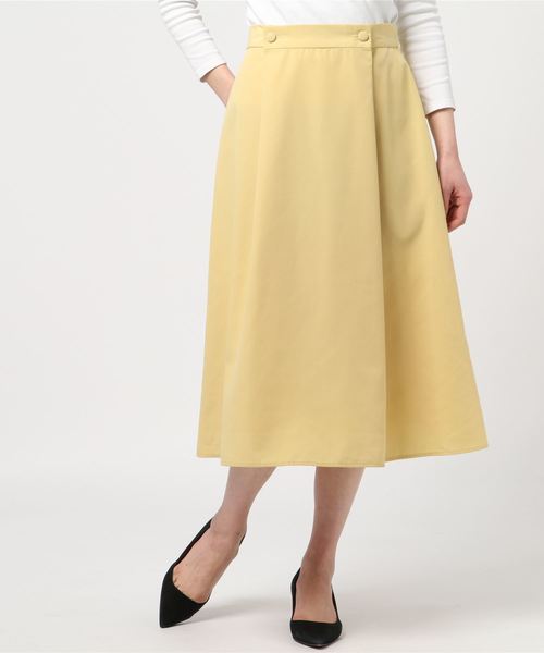 Petit Honfleur(プチオンフルール)の「タックギャザースカート(スカート・レディース・イエロー/ネイビー・61/64/67)」の6枚目の写真