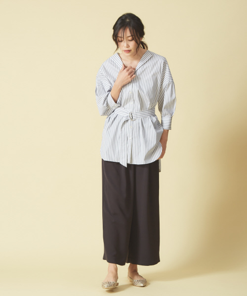 qualite（カリテ）の「ベルト付きボリュームシャツ（シャツ/ブラウス・レディース・オフホワイト/その他・38/36）」の6枚目の写真