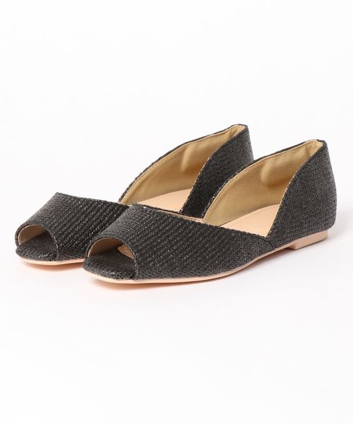 KOBE LETTUCE（コウベレタス）の「オープントゥサイドカットフラットパンプス（パンプス・レディース・グレイッシュベージュ/シルバー/パープル系その他/ブラック/ベージュ・LL/S/M/L）」の9枚目の写真