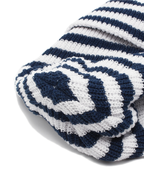 SHIPS for women（シップスフォーウィメン）の「ボーダーリブニットキャップ（ニットキャップ/ビーニー・レディース・グレー/ネイビー・ONE SIZE）」の8枚目の写真