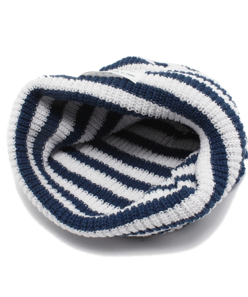 SHIPS for women（シップスフォーウィメン）の「ボーダーリブニットキャップ（ニットキャップ/ビーニー・レディース・グレー/ネイビー・ONE SIZE）」の4枚目の写真