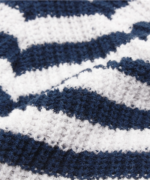 SHIPS for women（シップスフォーウィメン）の「ボーダーリブニットキャップ（ニットキャップ/ビーニー・レディース・グレー/ネイビー・ONE SIZE）」の5枚目の写真