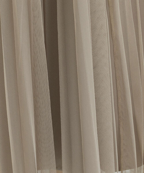 green label relaxing（グリーンレーベルリラクシング）の「CFC チュール プリーツ スカート（スカート・レディース・ブラック/ベージュ/モカ/ブラウン/ライトピンク/ライトグレー・FREE）」の7枚目の写真