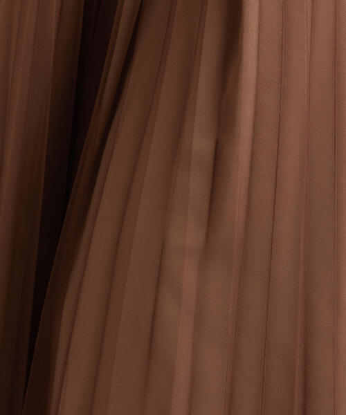 green label relaxing（グリーンレーベルリラクシング）の「CFC チュール プリーツ スカート（スカート・レディース・ブラック/ベージュ/モカ/ブラウン/ライトピンク/ライトグレー・FREE）」の18枚目の写真