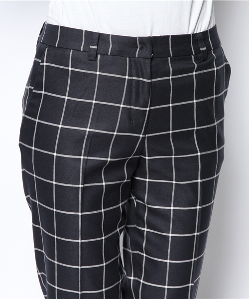 NANO universe（ナノユニバース）の「ウインドペンチェックパンツ（スラックス・レディース・ネイビー/オフホワイト・36/38）」の11枚目の写真