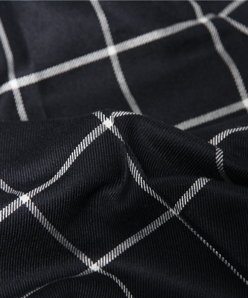 NANO universe（ナノユニバース）の「ウインドペンチェックパンツ（スラックス・レディース・ネイビー/オフホワイト・36/38）」の8枚目の写真