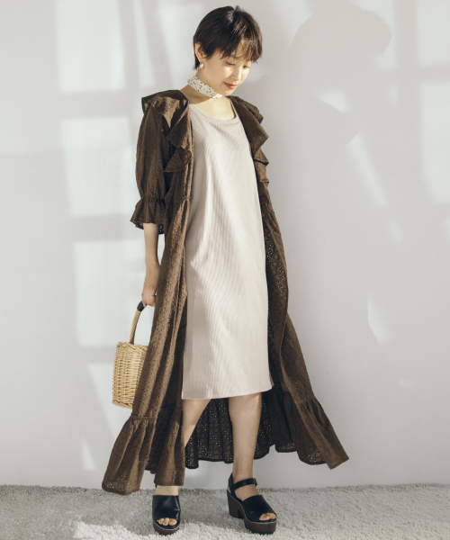 Heather(ヘザー)の「高橋愛コラボレースSETワンピース 848429(ワンピース・レディース・ホワイト/ブラック/ブラウン・FREE)」の11枚目の写真