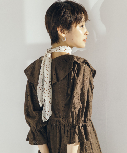 Heather(ヘザー)の「高橋愛コラボレースSETワンピース 848429(ワンピース・レディース・ホワイト/ブラック/ブラウン・FREE)」の16枚目の写真