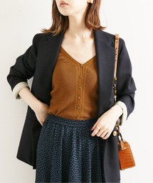 IENA LA BOUCLE laspalmas 前開きニットキャミソール◆