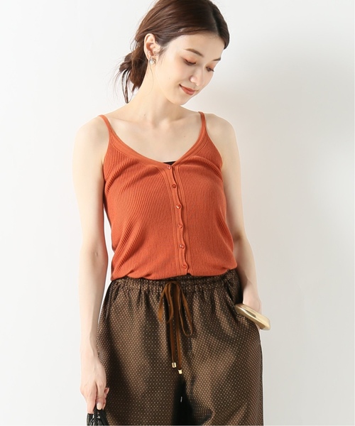 IENA LA BOUCLE（イエナラブークル）の「IENA LA BOUCLE laspalmas 前開きニットキャミソール◆（ニット/セーター・レディース・ベージュ/ブラウン/ピンク・FREE）」の3枚目の写真
