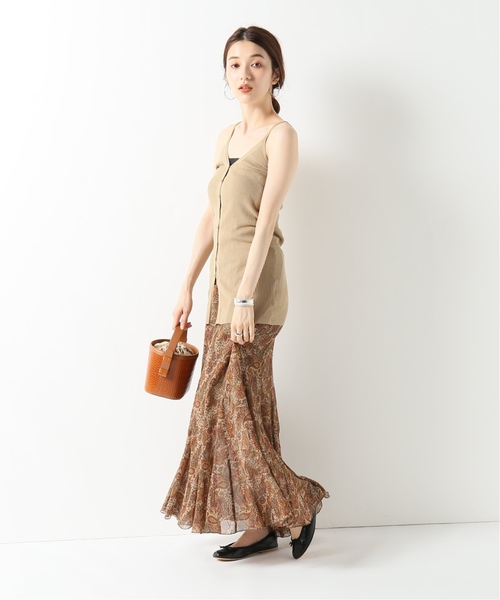IENA LA BOUCLE（イエナラブークル）の「IENA LA BOUCLE laspalmas 前開きニットキャミソール◆（ニット/セーター・レディース・ベージュ/ブラウン/ピンク・FREE）」の11枚目の写真