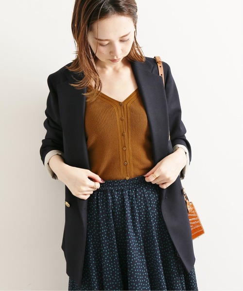 IENA LA BOUCLE（イエナラブークル）の「IENA LA BOUCLE laspalmas 前開きニットキャミソール◆（ニット/セーター・レディース・ベージュ/ブラウン/ピンク・FREE）」の15枚目の写真