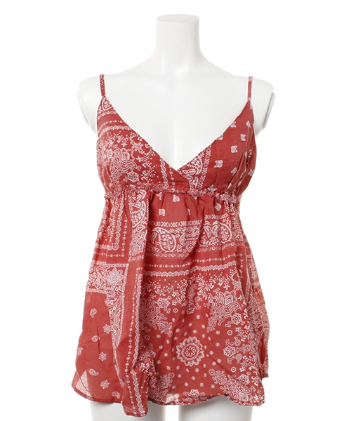 goa(ゴア)の「バンダナプリントキャミソール(キャミソール・レディース・インディゴブルー/レッド・FREE)」の2枚目の写真