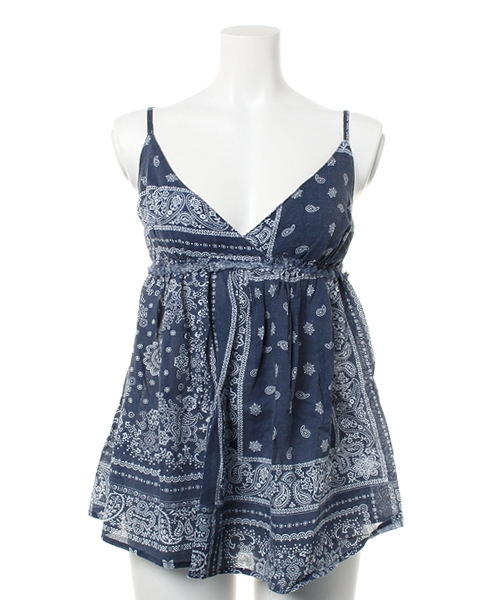 goa(ゴア)の「バンダナプリントキャミソール(キャミソール・レディース・インディゴブルー/レッド・FREE)」の1枚目の写真