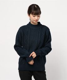【Bl】ケーブルモックネックニット