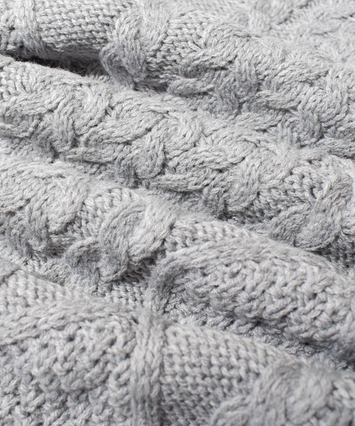 Bling Leads（ブリングリーズ）の「【Bl】ケーブルモックネックニット（ニット/セーター・レディース・グレー/ダークグリーン/ブルー/マスタード/ワイン/キャメル/オフホワイト/オリーブ/ベージュ/オレンジ/ブラック/ネイビー/モカ/アイボリー/カーキ/ピンク/ブラウン・M/LL/L）」の19枚目の写真