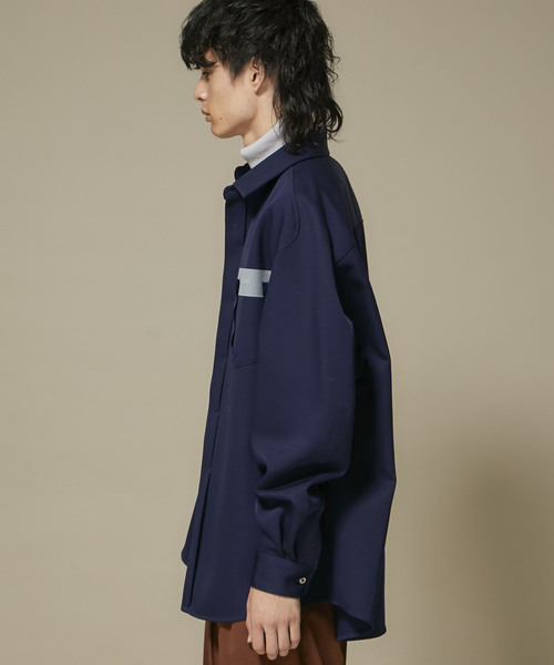 Name.(ネーム)の「【Name.】オフスケールウールオーバーサイズシャツ/NMSH-19AW-001(シャツ/ブラウス・メンズ・ブラック/ネイビー・1/0)」の12枚目の写真