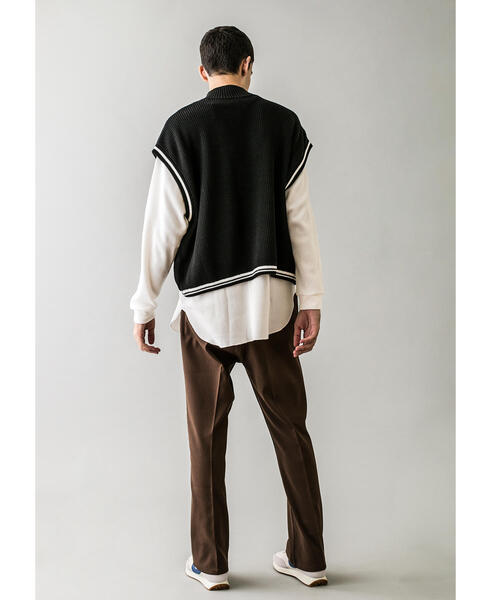 MONKEY TIME(モンキータイム)の「<monkey time> AZE CROPPED HALF ZIP PULLOVER VEST/ベスト(ベスト・メンズ・グレー/ブラック・MEDIUM/LARGE)」の7枚目の写真