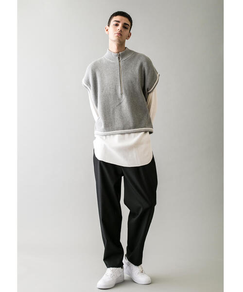 MONKEY TIME(モンキータイム)の「<monkey time> AZE CROPPED HALF ZIP PULLOVER VEST/ベスト(ベスト・メンズ・グレー/ブラック・MEDIUM/LARGE)」の10枚目の写真