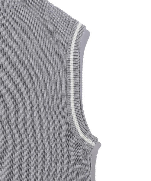 MONKEY TIME(モンキータイム)の「<monkey time> AZE CROPPED HALF ZIP PULLOVER VEST/ベスト(ベスト・メンズ・グレー/ブラック・MEDIUM/LARGE)」の16枚目の写真