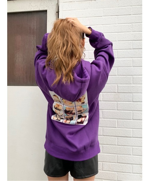 EGOIST　エゴ　セットアップ　パープル　スウェット　パーカー エゴイスト EGOIST EG刺繍ユニセックススウェットパーカー