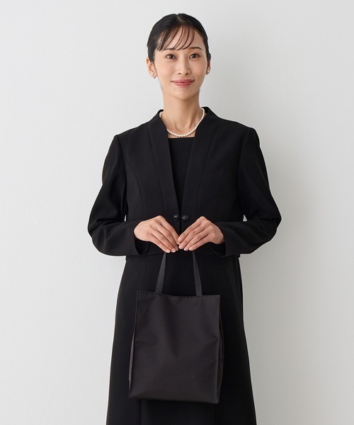 折り畳めるブラックサブバッグ【喪服・礼服用】（トートバッグ