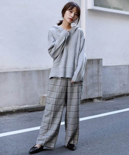Ambre Neige(アンブルネージュ)の「ニットパーカー【WEB/EC限定商品】(ニット/セーター・レディース・ライトグレー/ベージュ・FREE)」の5枚目の写真