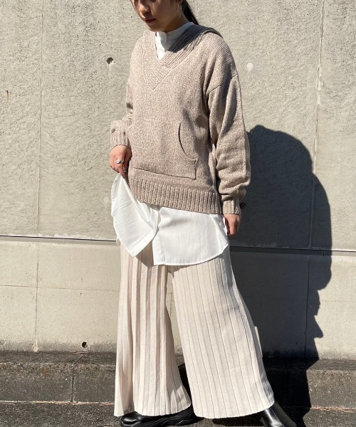 Ambre Neige(アンブルネージュ)の「ニットパーカー【WEB/EC限定商品】(ニット/セーター・レディース・ライトグレー/ベージュ・FREE)」の11枚目の写真