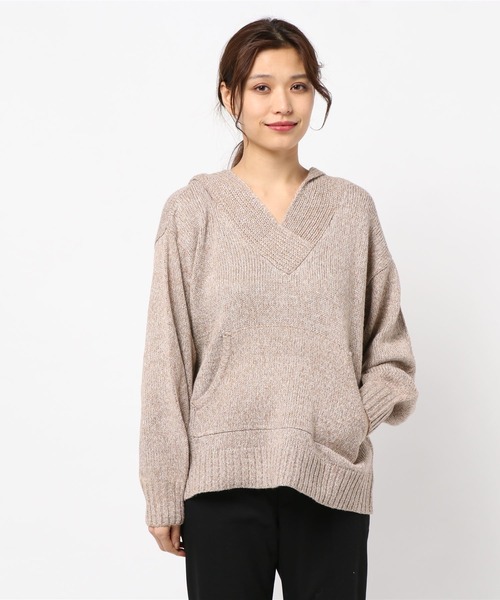 Ambre Neige(アンブルネージュ)の「ニットパーカー【WEB/EC限定商品】(ニット/セーター・レディース・ライトグレー/ベージュ・FREE)」の13枚目の写真