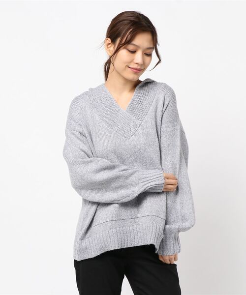 Ambre Neige(アンブルネージュ)の「ニットパーカー【WEB/EC限定商品】(ニット/セーター・レディース・ライトグレー/ベージュ・FREE)」の14枚目の写真