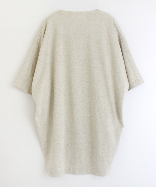 Audition(オーディション)の「M1343 リネンタックBIG-Tシャツ(Tシャツ/カットソー・レディース・ホワイト/ナチュラル/ブラック・MEDIUM)」の4枚目の写真