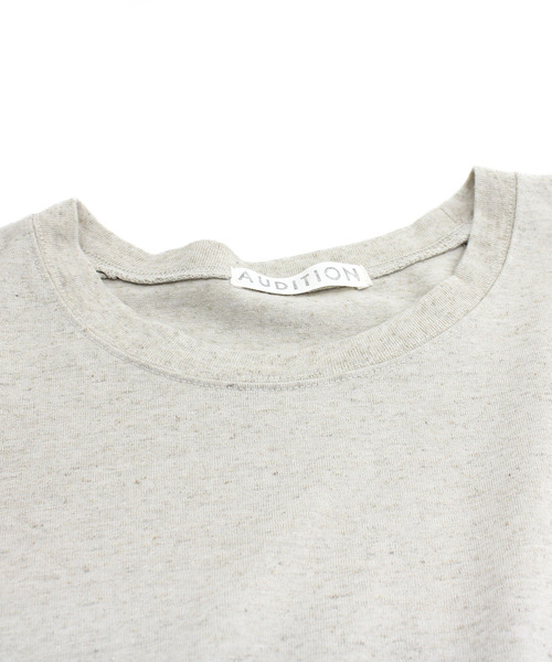 Audition(オーディション)の「M1343 リネンタックBIG-Tシャツ(Tシャツ/カットソー・レディース・ホワイト/ナチュラル/ブラック・MEDIUM)」の6枚目の写真